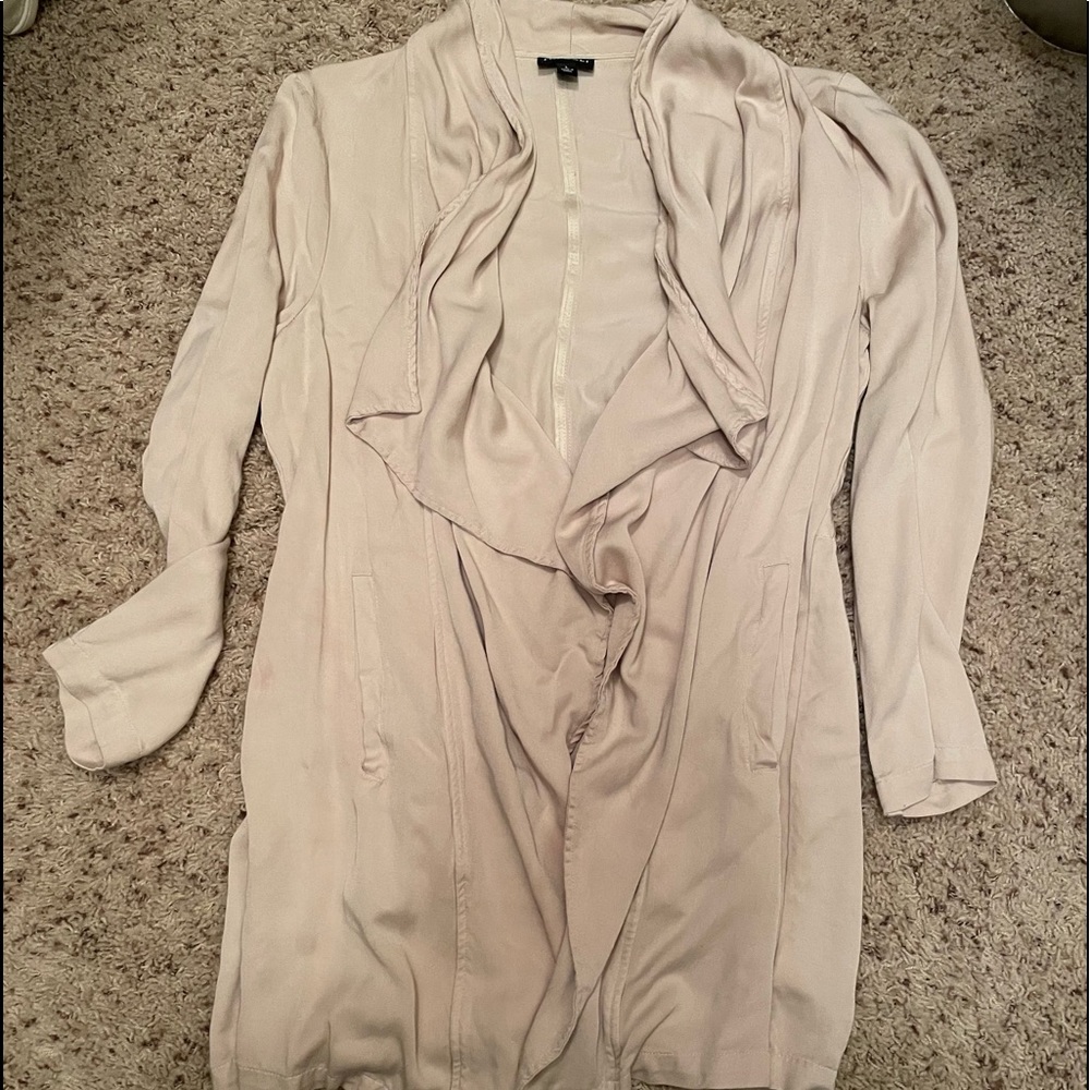 Rayon long cardigan with pockets